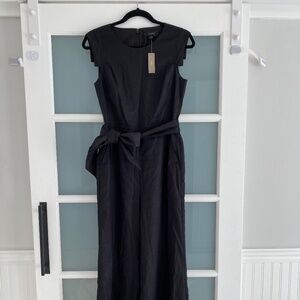 NWT J.Crew Resume Jumpsuit Ankle Stretch Linen 4